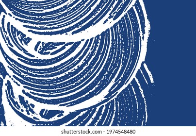 Grunge texture. Distress indigo rough trace. Extra background. Noise dirty grunge texture. Impressive artistic surface. Vector illustration.