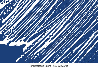 Grunge texture. Distress indigo rough trace. Excellent background. Noise dirty grunge texture. Amusing artistic surface. Vector illustration.
