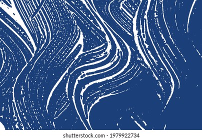 Grunge texture. Distress indigo rough trace. Exceptional background. Noise dirty grunge texture. Symmetrical artistic surface. Vector illustration.