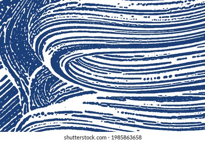 Grunge textura. La angustia índigo áspera. El fondo es muy bonito. Textura de grifo sucio y ruidoso. Superficie artística atractiva. Ilustración vectorial.