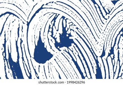 Grunge texture. Distress indigo rough trace. Divine background. Noise dirty grunge texture. Exquisite artistic surface. Vector illustration.