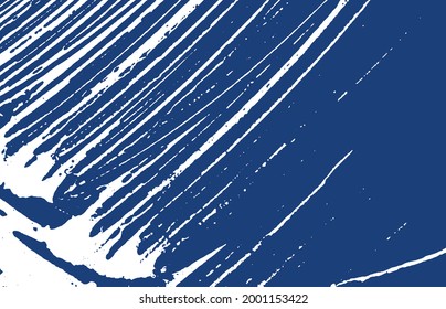 Grunge texture. Distress indigo rough trace. Extra background. Noise dirty grunge texture. Vibrant artistic surface. Vector illustration.