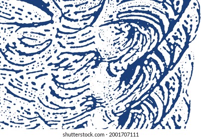 Grunge texture. Distress indigo rough trace. Divine background. Noise dirty grunge texture. Curious artistic surface. Vector illustration.