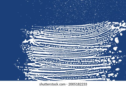 Grunge texture. Distress indigo rough trace. Exotic background. Noise dirty grunge texture. Original artistic surface. Vector illustration.