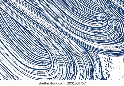 Grunge textura. La angustia índigo áspera. Fondo extático. Textura de grifo sucio y ruidoso. Cuta superficie artística. Ilustración vectorial.