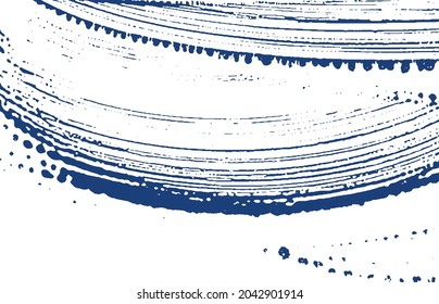 Grunge textura. La angustia índigo áspera. Delicado fondo. Textura de grifo sucio y ruidoso. Superficie artística clásica. Ilustración vectorial.