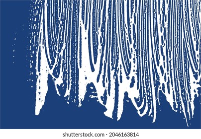 Grunge texture. Distress indigo rough trace. Exotic background. Noise dirty grunge texture. Stunning artistic surface. Vector illustration.