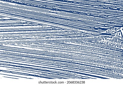 Grunge texture. Distress indigo rough trace. Ecstatic background. Noise dirty grunge texture. Fresh artistic surface. Vector illustration.