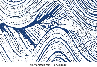 Grunge texture. Distress indigo rough trace. Ecstatic background. Noise dirty grunge texture. Superb artistic surface. Vector illustration.
