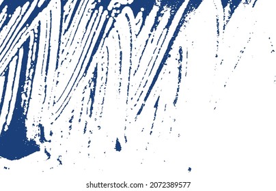 Grunge texture. Distress indigo rough trace. Delightful background. Noise dirty grunge texture. Energetic artistic surface. Vector illustration.