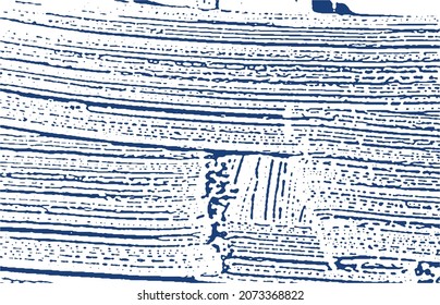 Grunge texture. Distress indigo rough trace. Emotional background. Noise dirty grunge texture. Pleasant artistic surface. Vector illustration.