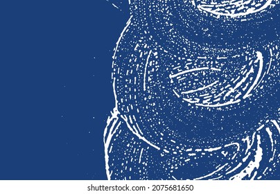 Grunge texture. Distress indigo rough trace. Extra background. Noise dirty grunge texture. Fascinating artistic surface. Vector illustration.