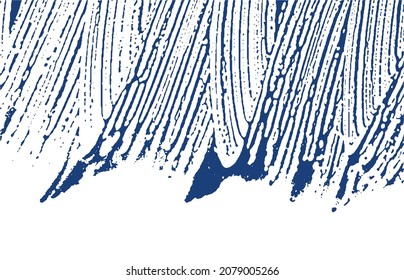 Grunge Textur. Distress indigo grobe Spur. Emotionaler Hintergrund. Geräusche schmutzige Grunge-Textur. Gefällt künstlerische Oberfläche. Vektorgrafik.