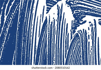 Grunge texture. Distress indigo rough trace. Eminent background. Noise dirty grunge texture. Extra artistic surface. Vector illustration.