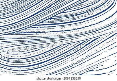 Grunge texture. Distress indigo rough trace. Ecstatic background. Noise dirty grunge texture. Fascinating artistic surface. Vector illustration.