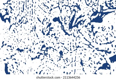 Grunge texture. Distress indigo rough trace. Emotional background. Noise dirty grunge texture. Unusual artistic surface. Vector illustration.