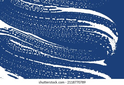 Grunge texture. Distress indigo rough trace. Energetic background. Noise dirty grunge texture. Marvelous artistic surface. Vector illustration.