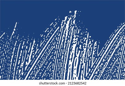 Grunge textura. La angustia índigo áspera. Fondo extra. Textura de grifo sucio y ruidoso. Eminente superficie artística. Ilustración vectorial.