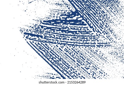 Grunge texture. Distress indigo rough trace. Emotional background. Noise dirty grunge texture. Divine artistic surface. Vector illustration.