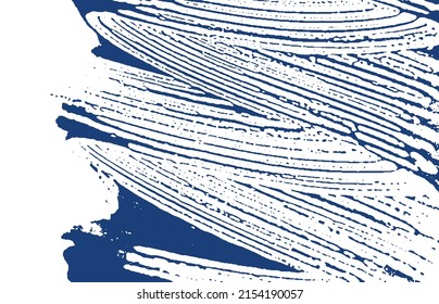Grunge Textur. Distress indigo grobe Spur. Emotionaler Hintergrund. Geräusche schmutzige Grunge-Textur. Herrliche künstlerische Oberfläche. Vektorgrafik.