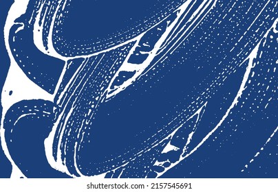 Grunge texture. Distress indigo rough trace. Energetic background. Noise dirty grunge texture. Shapely artistic surface. Vector illustration.