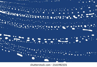 Grunge texture. Distress indigo rough trace. Exceptional background. Noise dirty grunge texture. Creative artistic surface. Vector illustration.