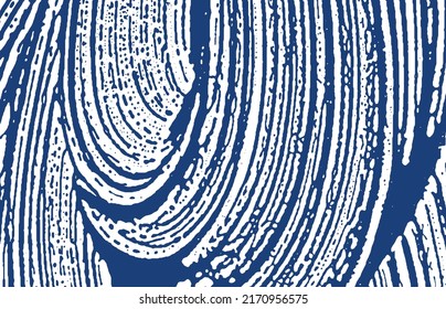 Grunge texture. Distress indigo rough trace. Eminent background. Noise dirty grunge texture. Sightly artistic surface. Vector illustration.