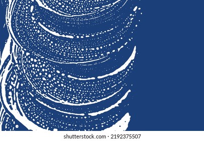 Grunge textura. La angustia índigo áspera. Fondo energético. Textura de grifo sucio y ruidoso. Magnífica superficie artística. Ilustración vectorial.