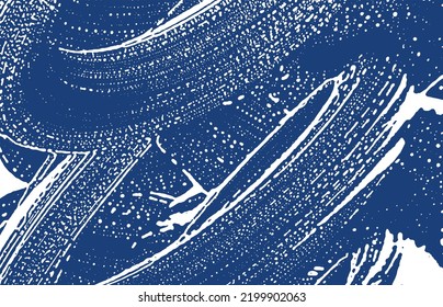 Grunge Textur. Distress indigo grobe Spur. Energetischer Hintergrund. Geräusche schmutzige Grunge-Textur. Bemerkenswerte künstlerische Oberfläche. Vektorgrafik.