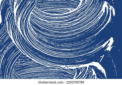 Grunge texture. Distress indigo rough trace. Excellent background. Noise dirty grunge texture. Fancy artistic surface. Vector illustration.
