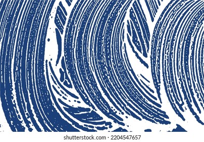 Grunge texture. Distress indigo rough trace. Eminent background. Noise dirty grunge texture. Surprising artistic surface. Vector illustration.
