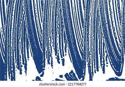 Grunge texture. Distress indigo rough trace. Eminent background. Noise dirty grunge texture. Charming artistic surface. Vector illustration.
