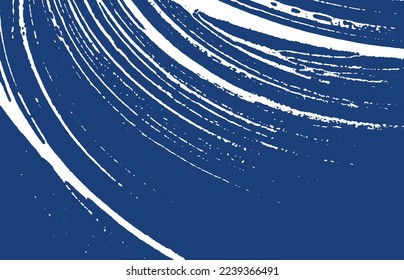 Grunge texture. Distress indigo rough trace. Enchanting background. Noise dirty grunge texture. Amusing artistic surface. Vector illustration.