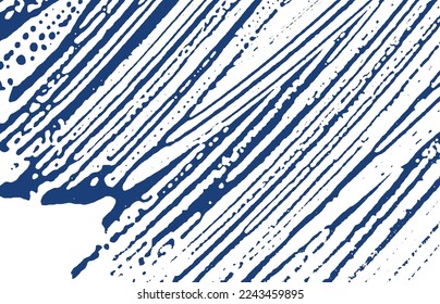 Grunge textura. La angustia índigo áspera. Delicado fondo. Textura de grifo sucio y ruidoso. Excelente superficie artística. Ilustración vectorial.