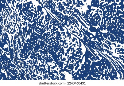 Grunge texture. Distress indigo rough trace. Extraordinary background. Noise dirty grunge texture. Adorable artistic surface. Vector illustration.
