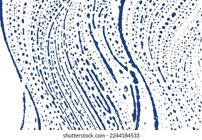 Grunge textura. La angustia índigo áspera. Eminente trasfondo. Textura de grifo sucio y ruidoso. Superficie artística elegante. Ilustración vectorial.