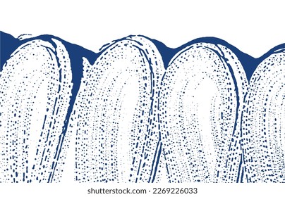 Grunge textura. La angustia índigo áspera. Fondo divino. Textura de grifo sucio y ruidoso. Bonita superficie artística. Ilustración vectorial.