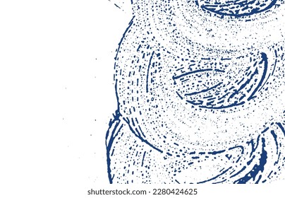 Grunge textura. La angustia índigo áspera. Fondo emocional. Textura de grifo sucio y ruidoso. Superficie artística fantástica. Ilustración vectorial.