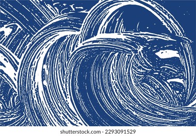 Grunge texture. Distress indigo rough trace. Excellent background. Noise dirty grunge texture. Fine artistic surface. Vector illustration.
