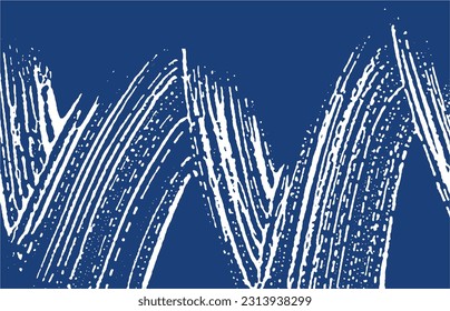 Grunge texture. Distress indigo rough trace. Energetic background. Noise dirty grunge texture. Eminent artistic surface. Vector illustration.