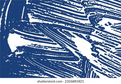 Grunge texture. Distress indigo rough trace. Elegant background. Noise dirty grunge texture. Mind-blowing artistic surface. Vector illustration.