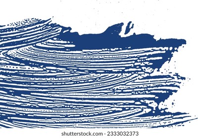 Grunge texture. Distress indigo rough trace. Elegant background. Noise dirty grunge texture. Superb artistic surface. Vector illustration.