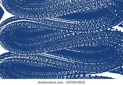 Grunge texture. Distress indigo rough trace. Energetic background. Noise dirty grunge texture. Noteworthy artistic surface. Vector illustration.