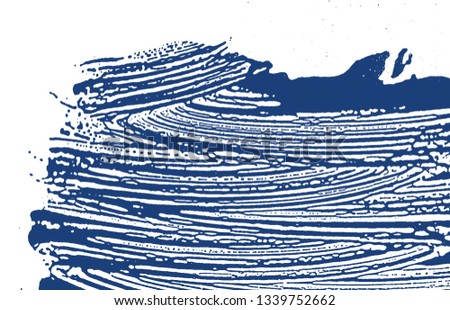Grunge texture. Distress indigo rough trace. Elegant background. Noise dirty grunge texture. Terrific artistic surface. Vector illustration.