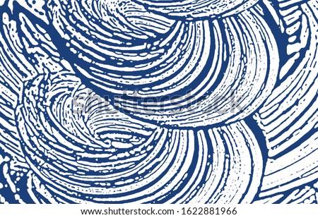 Grunge texture. Distress indigo rough trace. Delightful background. Noise dirty grunge texture. Rare artistic surface. Vector illustration.