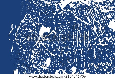 Grunge texture. Distress indigo rough trace. Extra background. Noise dirty grunge texture. Wonderful artistic surface. Vector illustration.