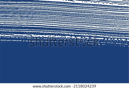 Grunge texture. Distress indigo rough trace. Energetic background. Noise dirty grunge texture. Uncommon artistic surface. Vector illustration.