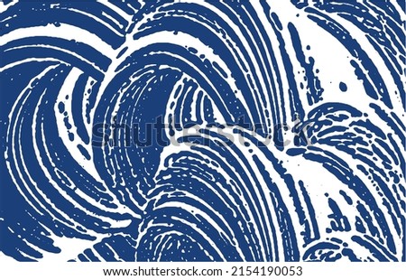 Grunge texture. Distress indigo rough trace. Exceptional background. Noise dirty grunge texture. Uncommon artistic surface. Vector illustration.