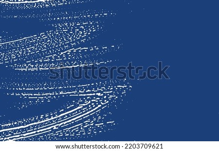 Grunge texture. Distress indigo rough trace. Enchanting background. Noise dirty grunge texture. Terrific artistic surface. Vector illustration.