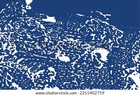 Grunge texture. Distress indigo rough trace. Extra background. Noise dirty grunge texture. Terrific artistic surface. Vector illustration.